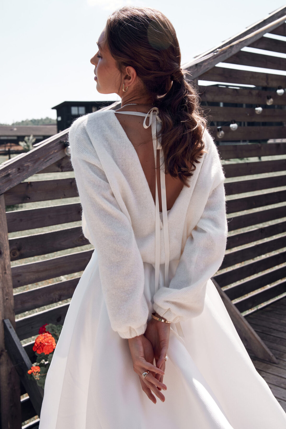 Свитер BOW SWEATER IVORY — фото 2