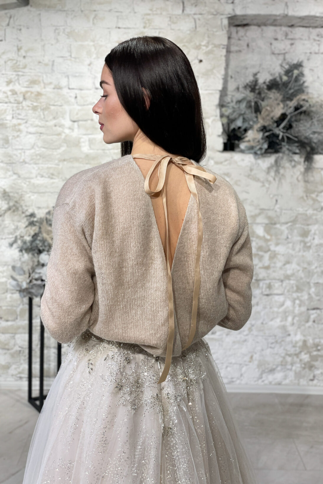 Свитер BOW SWEATER BLUSH — фото 8